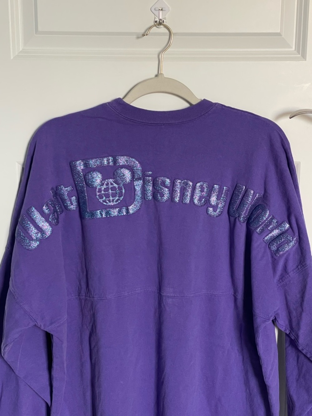 Walt Disney World Spirit Jersey Purple Glitter Sweatshirt Size M 54412 - Picture 9 of 15